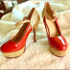 🔴CLEARANCE 🔴Vero Cuoio Heels Red Size Approx 8